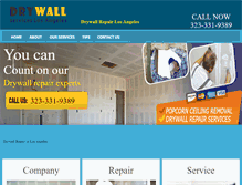 Tablet Screenshot of drywallcontractorlosangeles.com